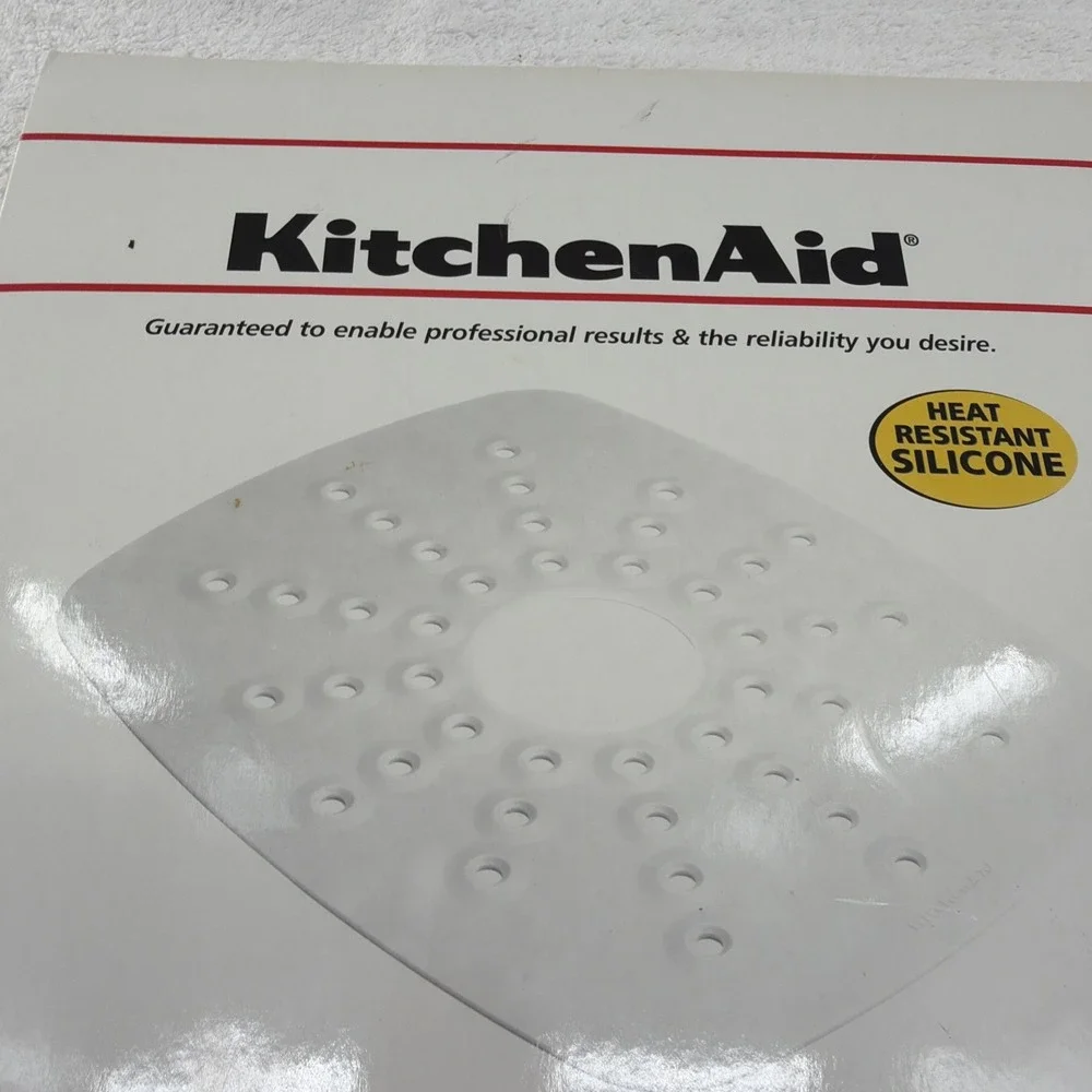 New KitchenAid 13 x 16 Inch, Heat Resistant Silicone Sink Mat Until 500 Degrees